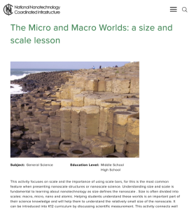 Screenshot for The Micro and Macro Worlds: A Size and Scale Lesson