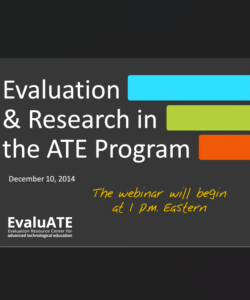 Screenshot for Evaluation and Research in the ATE Program