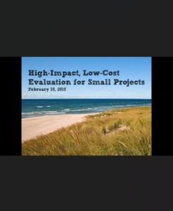 Screenshot for High-Impact, Low-Cost Evaluation for Small Projects