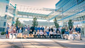 A photograph of the recent BlueSky participants, sitting ina group together 