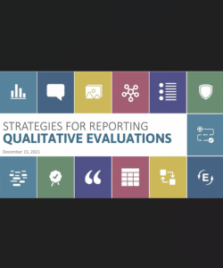 Screenshot for Strategies for Reporting Qualitative Evaluations