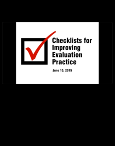 Screenshot for Checklists for Improving Evaluation Practice