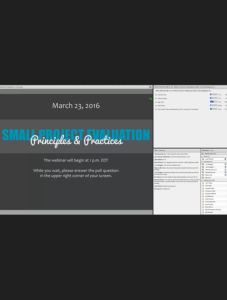 Screenshot for Small Project Evaluation: Principles and Practices