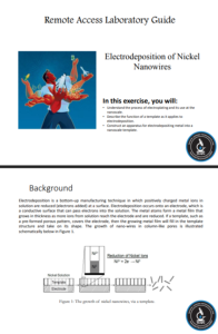 Screenshot for Electrodeposition of Nickel Nanowires