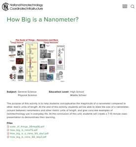 Screenshot for How Big is a Nanometer?