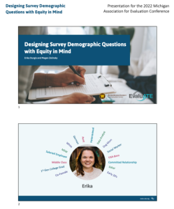 Screenshot for Designing Survey Demographic Questions with Equity in Mind