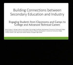 Screenshot for Building Connections between Secondary Education and Industry
