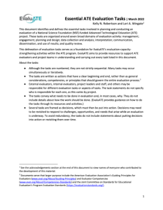 Screenshot for Essential ATE Evaluation Tasks