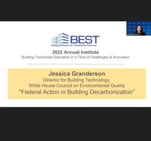 Screenshot for Federal Action in Building Decarbonization (Session 4 of 9)
