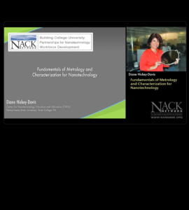 Screenshot for Fundamentals of Metrology and Characterization for Nanotechnology