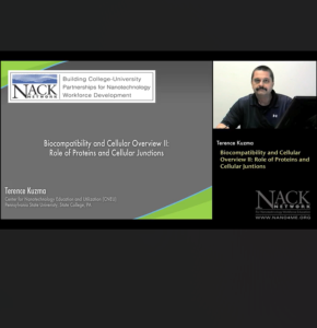 Screenshot for Biocompatibility and Cellular Overview (2 of 4): Role of Proteins and Cellular Junctions