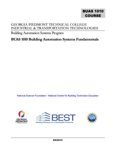 Screenshot for BUAS 1010: Building Automation Systems Fundamentals
