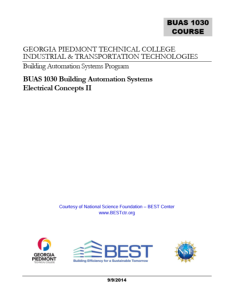 Screenshot for BUAS 1030: Electrical Concepts II