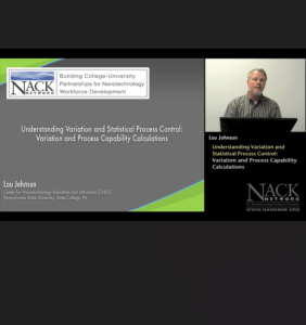 Screenshot for Understanding Variation and Statistical Process Control: Variation and Process Capability Calculations