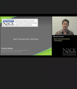 Screenshot for Basic Characterization Techniques