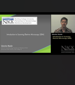 Screenshot for Introduction to Scanning Electron Microscopy (SEM)