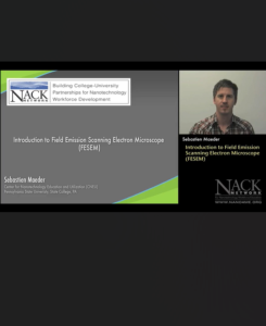 Screenshot for Introduction to Field Emission Scanning Electron Microscopy (FESEM)