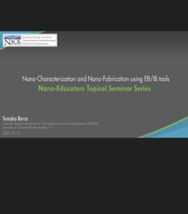 Screenshot for Nano-Characterization and Nano-Fabrication using EB/IB Tools