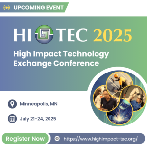 HI-TEC 2025 Poster with location (Minneapolis), date (July 21-24), and register now logo