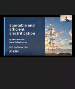 Screenshot for Equitable and Efficient Electrification
