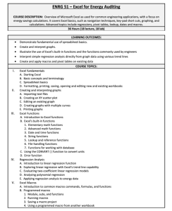 Screenshot for ENRG 51: Excel for Energy Auditing