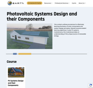 Screenshot for Photovoltaic Systems Design and Components