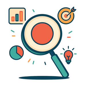 magnifying glass and focus areas